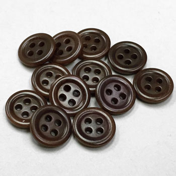 CZ-37-Genuine Corozo Shirt Button in Dark Brown, Priced by the Dozen CZ-37-Genuine Corozo Shirt Button in Dark Brown, Priced by the Dozen